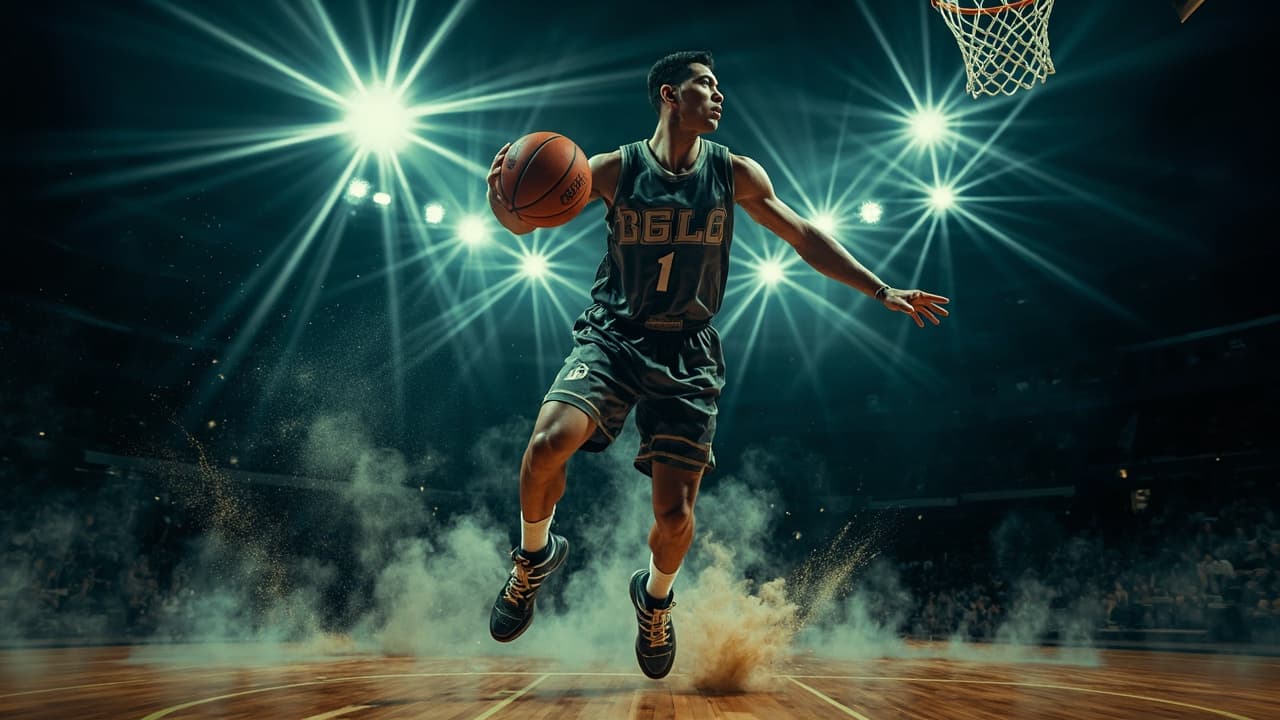 361°飚速BB 2.0篮球鞋 - 篮球运动员扣篮瞬间